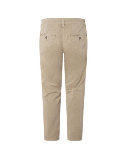 Pepe Jeans Charly Regular Waist Chino Pants in Natural for Men | Lyst