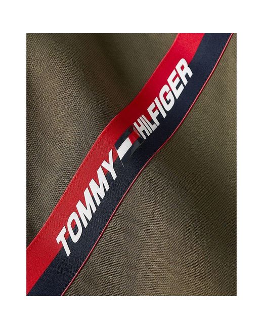Tommy Hilfiger Logo Tape Men's Jogging Bottoms Olive Green