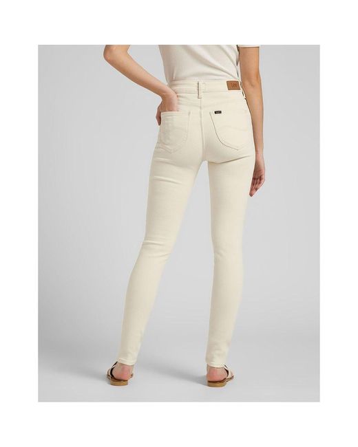 Lee Jeans Scarlett High Jeans in Natural | Lyst