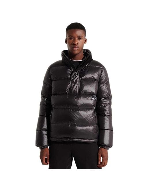 Superdry Mountain Down Padded Overhead Jacket Back Man in Black for Men  Lyst