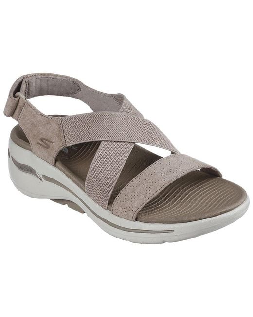 Skechers Go Walk Arch Fit - Treasured Sandals in Taupe (Gray) | Lyst