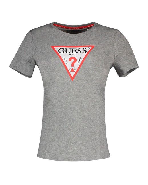 Guess Original Short Sleeve T-shirt, Marled Pattern in French Rose (Gray) -  Lyst