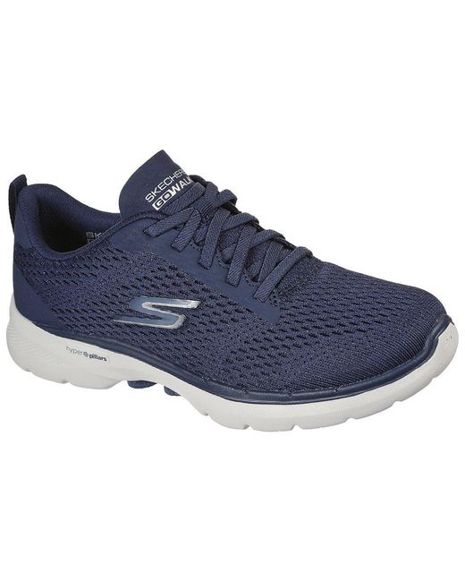 Skechers Go Walk 6-bold Vision Trainers in Navy / White (Blue) | Lyst