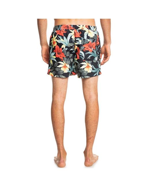 Quiksilver Synthetic Garden Path 15 Swimming Shorts in Black for Men | Lyst