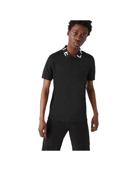 Lacoste Cotton Ph7647 Short Sleeve Polo in Black for Men | Lyst