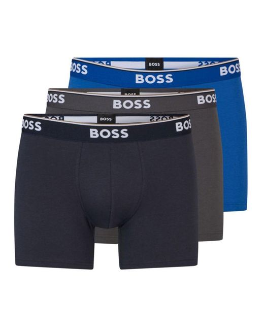 BOSS by HUGO BOSS Power Slip Boxer 3 Units in Blue for Men | Lyst