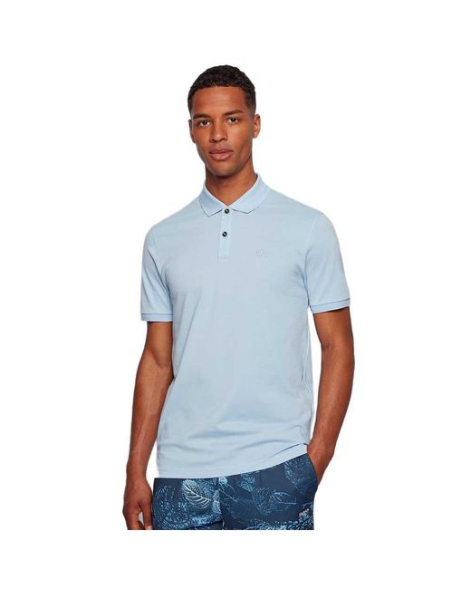 hugo boss royal blue polo shirt