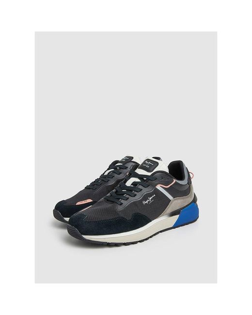 Pepe Jeans No22 Evolution Trainers in Blue for Men | Lyst