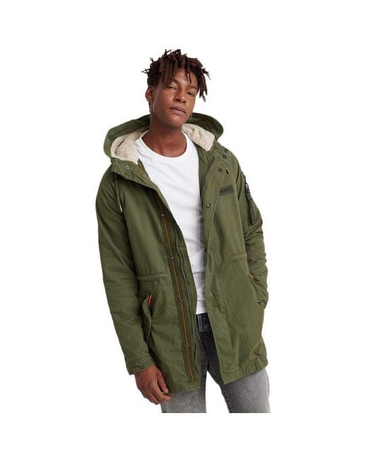 superdry parka green