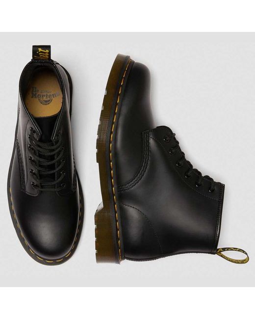 Dr. Martens Leather 101 6-eye Ys Smooth Boots in Black for Men | Lyst