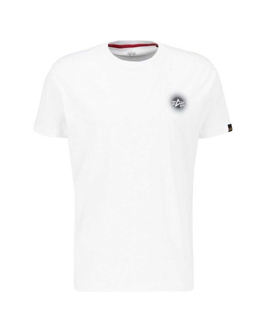 Alpha Industries Apha Indutrie Doted T Hort Eeve T-hirt An in White for Men  | Lyst