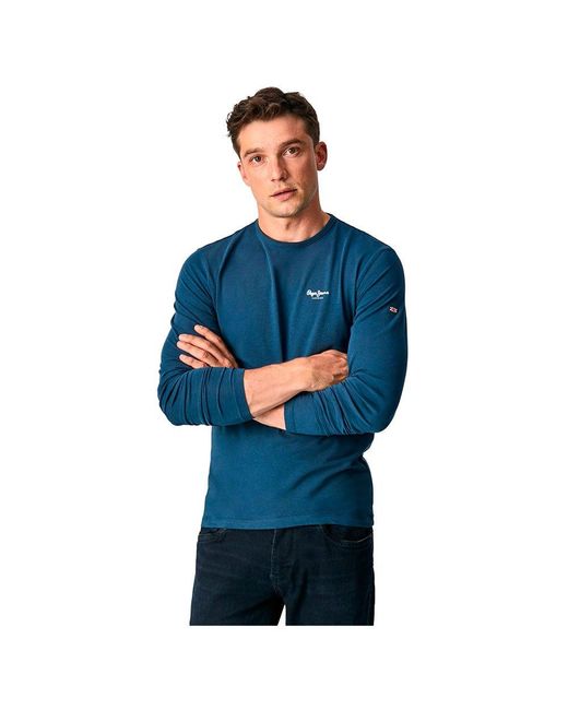 Pepe Jeans Denim Original Basic 2 Long Long Sleeve T-shirt in Navy (Blue)  for Men - Lyst
