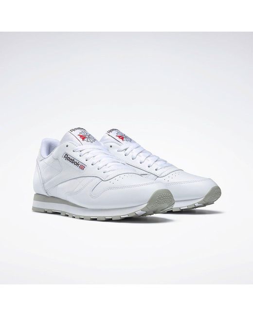Reebok Classic Leather Trainers in White for Men | Lyst