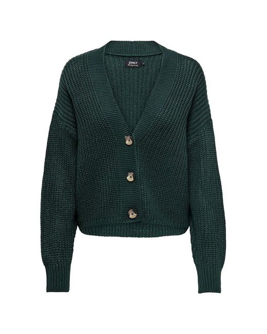 ONLY Ony Caro Nice Hort Cardigan in Green | Lyst
