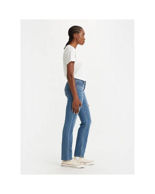 Levi's 4 Shaping Straight Jeans in Blue | Lyst