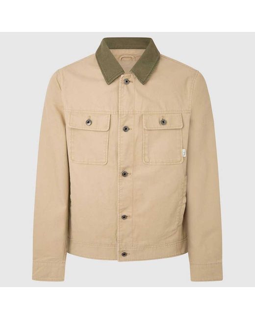 Pepe Jeans Pepe Jean Vatari Jacket An in Natural for Men | Lyst