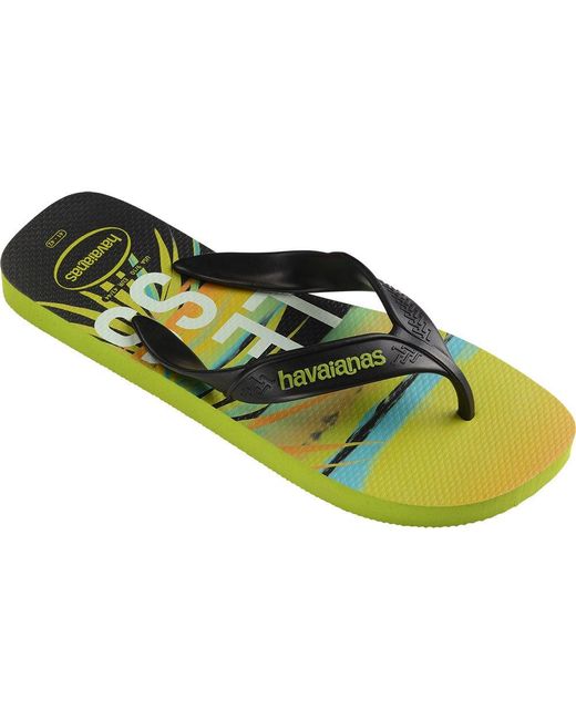 Havaianas Surf Slides in Lemon Green (Green) for Men | Lyst