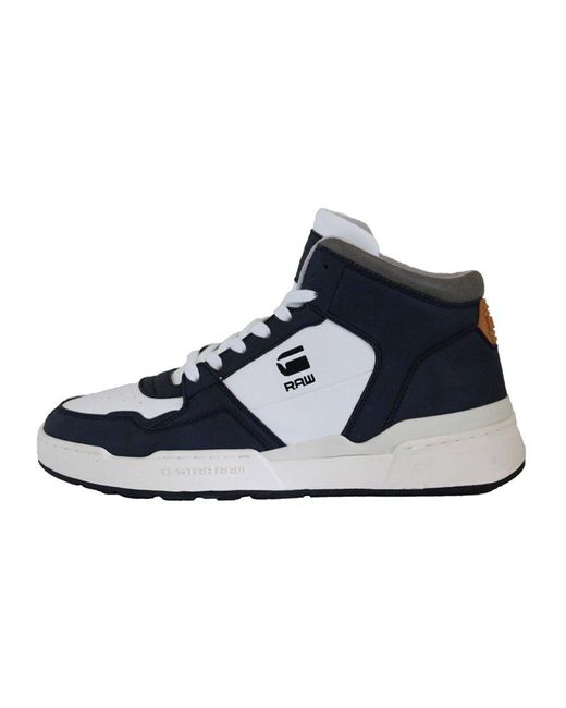 G-Star RAW Attacc Mid Trainers in Navy (Blue) for Men | Lyst