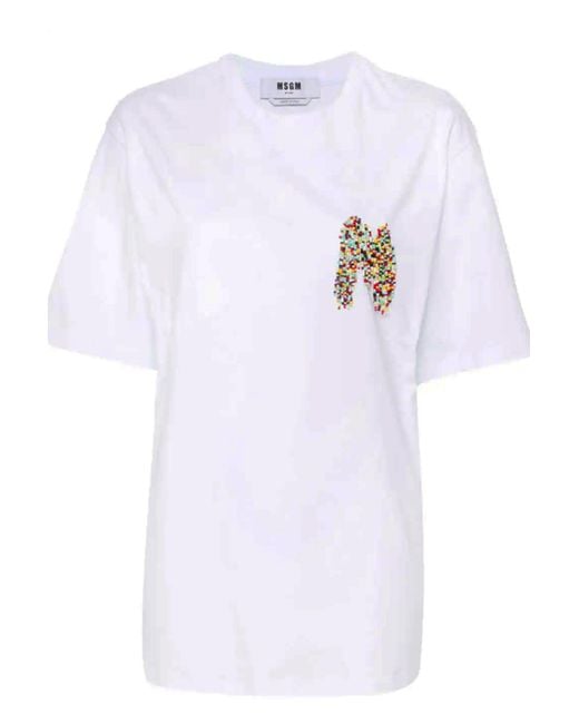 MSGM Wit T-Shirt En Polo in het White