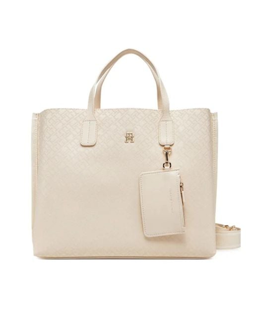 Bolsa De Sabanas Distintas Tommy Hilfiger de color Natural