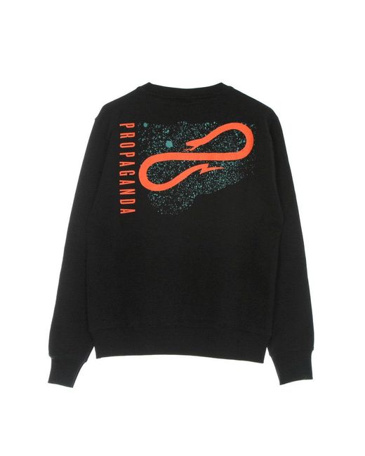 Sudadera Ligera Con Cuello Redondo Para Hombre, Color Negro Propaganda de hombre de color Black