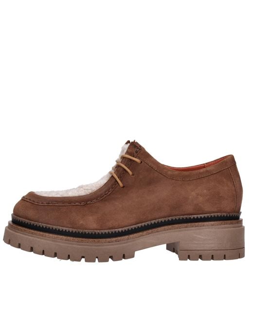 Mjus Brown Flat Shoes