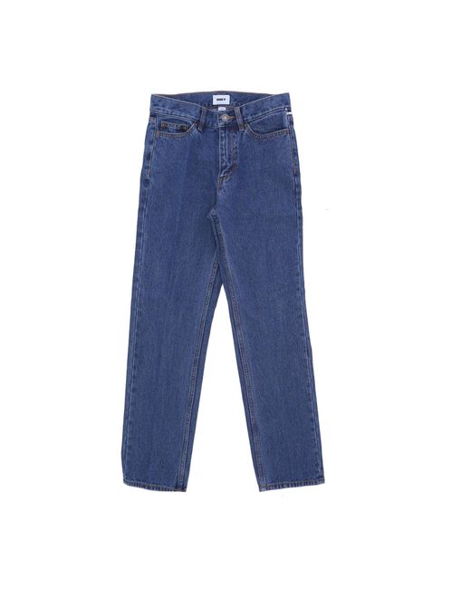 Obey Blue Jeans Bender Denim Pant Stonewash for men