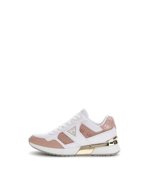 Guess White Sneakers Flf. Ele12 Blush
