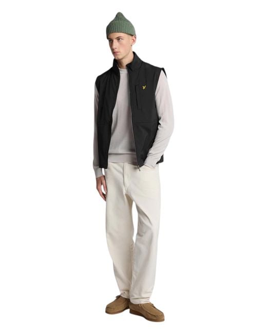 Lyle & Scott Black Softshell Vest for men