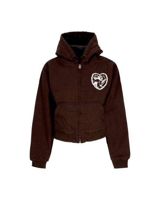 Obey Brown Salina Short Bomber Jacket
