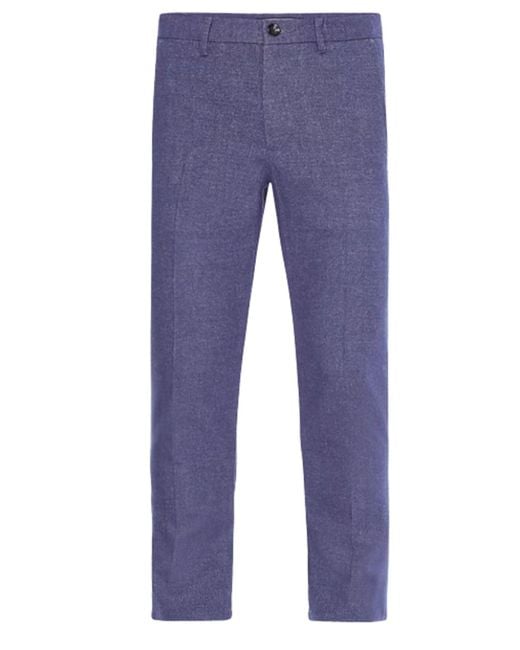 Tommy Hilfiger Blue Bleecker Brushed Solid Trousers for men