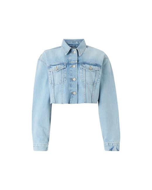 Tommy Hilfiger Blue Jacket Dw0Dw21063 Denim Mid Light