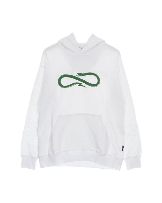 Propaganda White Lightweight Hooded Sweatshirt For With Logo Hoodie for men