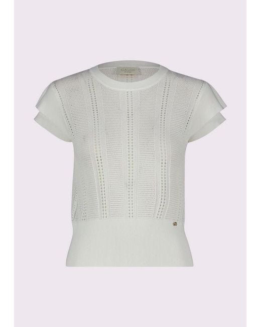 Maille Perforee Blanche GAUDI en coloris Gray