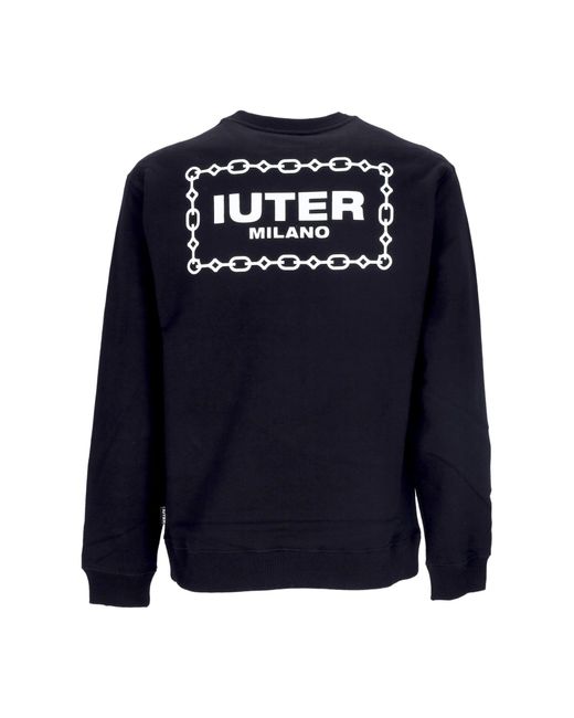 Sudadera Ligera Con Cuello Redondo Para Hombre, Cuello Redondo Con Cadena, Negro Iuter de hombre de color Blue