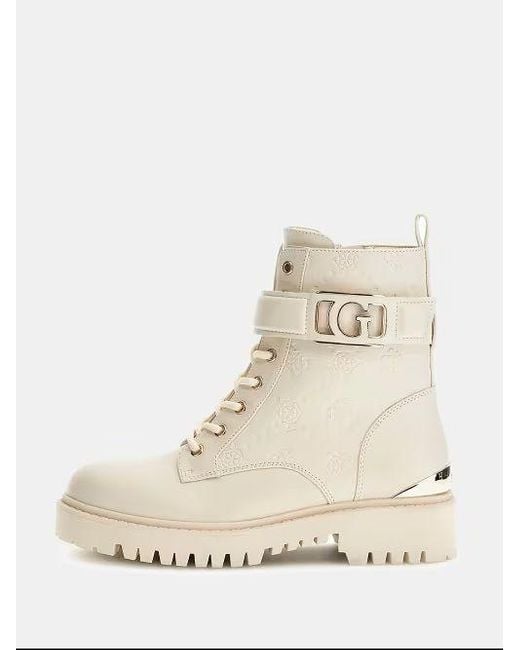 Guess Natural Tronchetto E Stivaletto Donna Fal10 Oranda Ivory