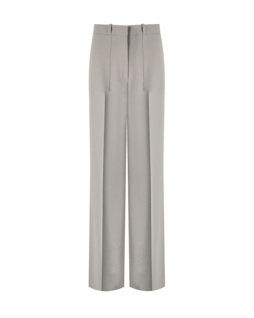 Pantalon wide leg perle Elisabetta Franchi en coloris Gray
