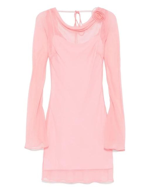 De La Vali Mini Jurk in het Pink