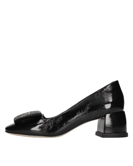 Vicenza Black Flat Shoes