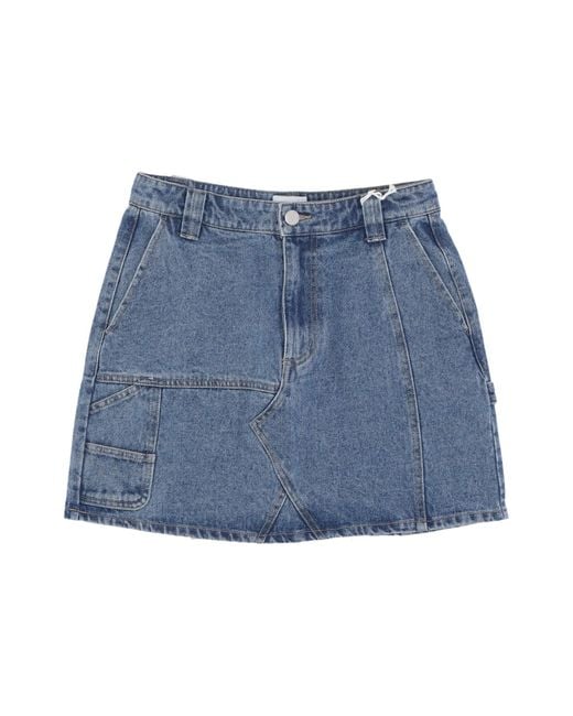 Jupe Courte Femme W Rebuilt Carpenter Jupe Clair Obey en coloris Blue