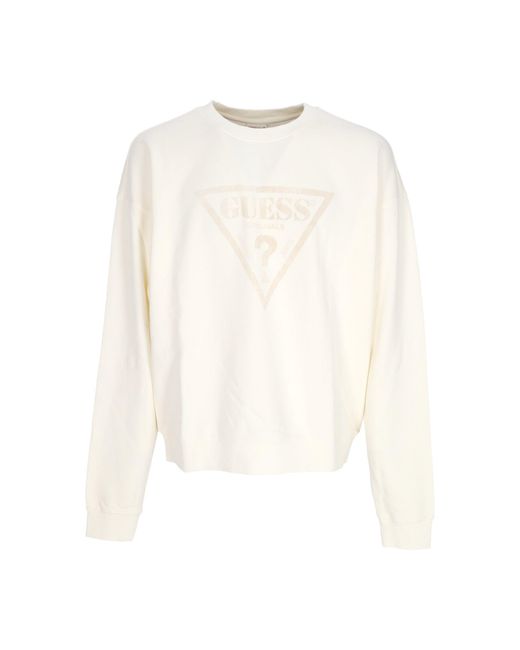 Guess White Go Vintage Triangle Crewneck 'Sweatshirt for men
