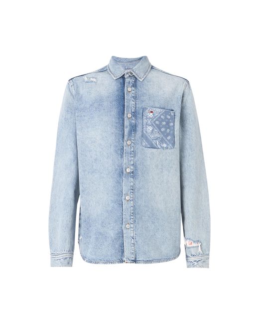 Tommy Hilfiger Blue Jacket Dm0Dm21362 Denim Light for men