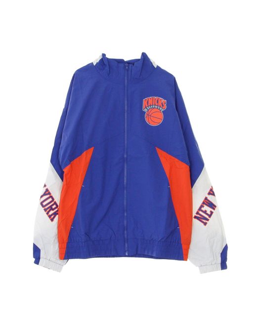 Mitchell &amp; Ness Herenwindjack Nba Midseason Windbreaker 2.0 Neykni Originele Teamkleuren in het Blue voor heren