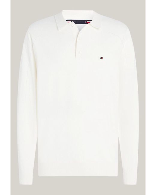 Tommy Hilfiger Pima Org Ctn Kaschmir-Pullover in White für Herren