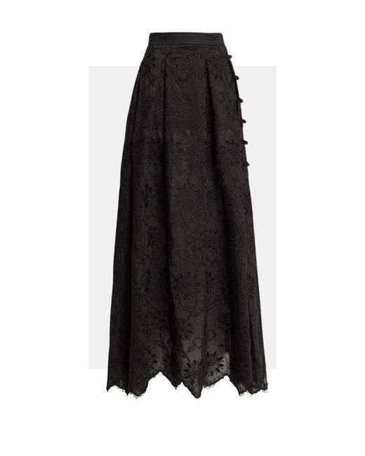 WEILI ZHENG Black Frauen Rock Stickereien