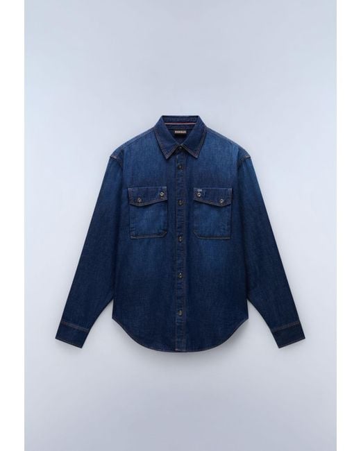Napapijri Blue Shirts O-Kiene Np0A892Z D1D for men