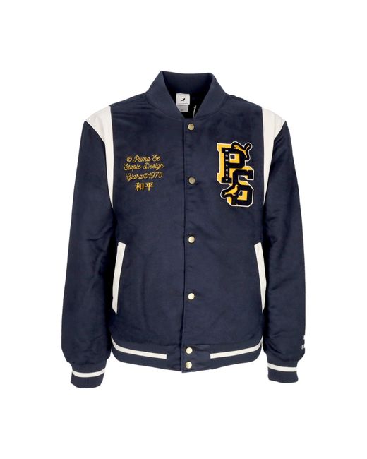 PUMA Collegejacke Fur Herren, Varsity Jacket X Staple New in Blue für Herren