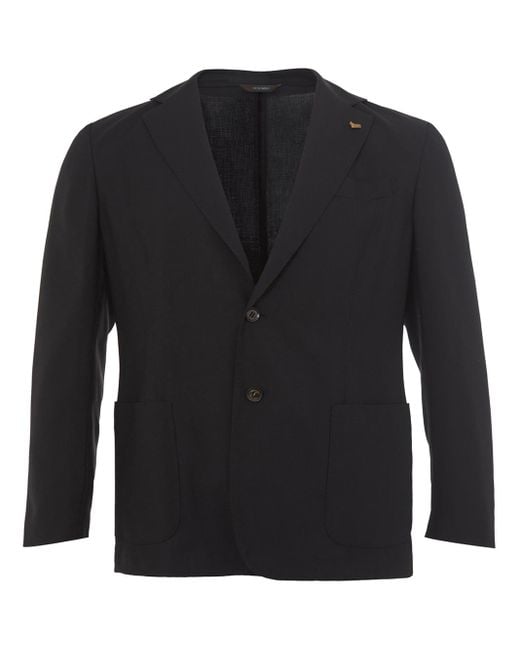 Colombo Black Cashmere Two-Button Jacket for men