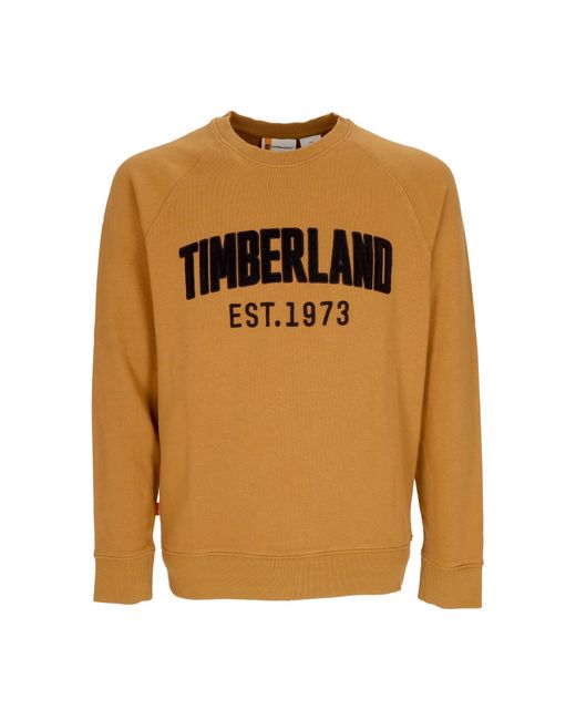 Timberland Leichtes Herren-Sweatshirt Mit Rundhalsausschnitt, Moderne Waschung, Sweat Der Marke in Brown für Herren