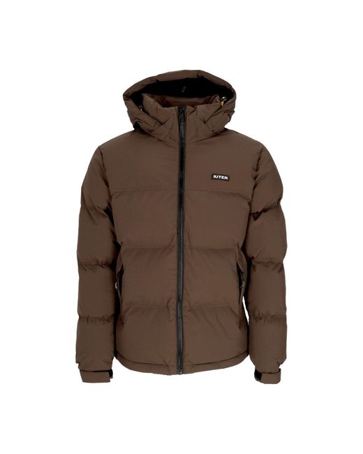 Chaqueta Acolchada Para Hombre Chaqueta De Plumon Marron Iuter de hombre de color Brown